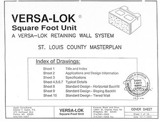 Versalok Square Foot Retaining Wall Masterplan